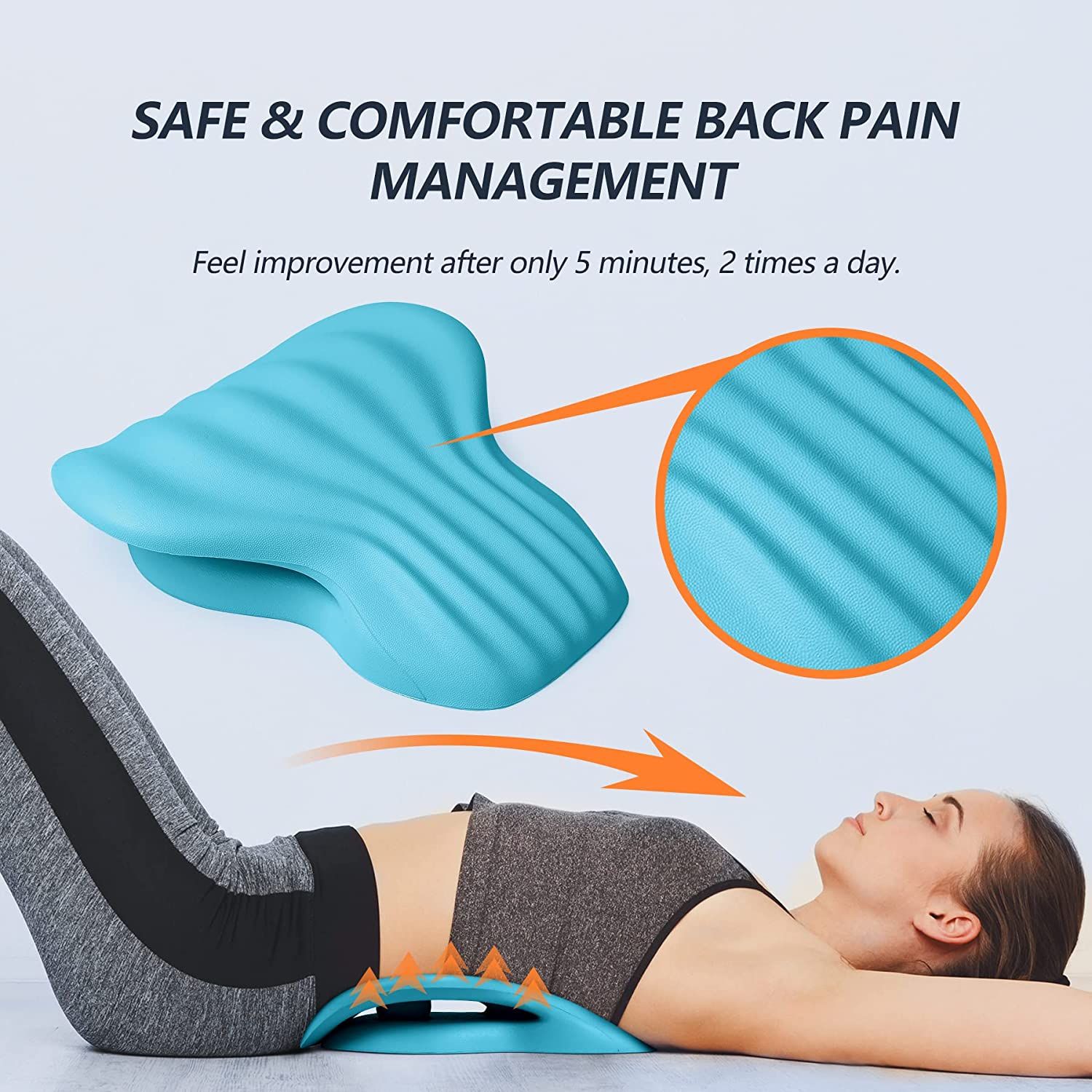 Back Stretcher for Back Pain Relief, Back Stretching Cushion, Chronic  Lumbar Support Pillow Helps with Spinal Stenosis, Herniated Disc and  Sciatica Nerve Pain Relief Lumbar Stretcher