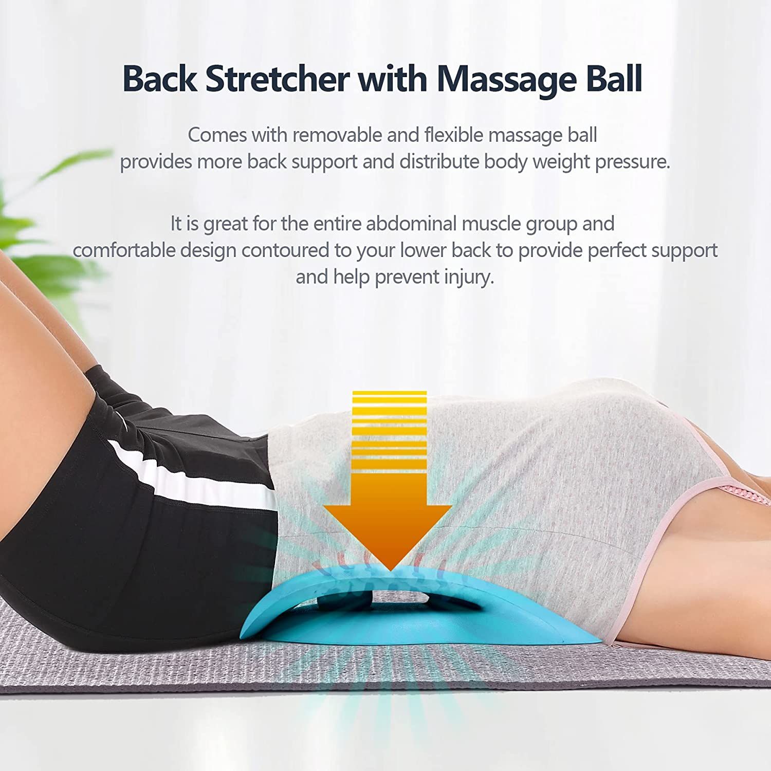 Back Stretcher for Back Pain Relief, Back Stretching Cushion, Chronic Lumbar  Support Pillow Helps with Spinal Stenosis, Herniated Disc and Sciatica  Nerve Pain Relief Lumbar Stretcher