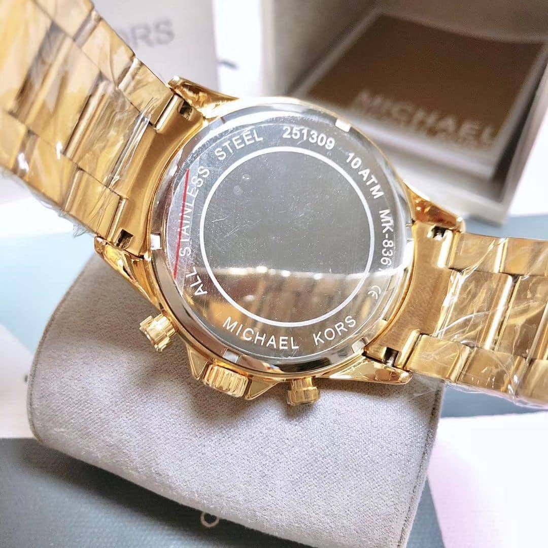 RESTOCK ORIGINAL MICHAEL KORS GAGE CHRONOGRAPH BLACK DIAL GOLD TONE STEEL MENS WATCH MK8361 Men s Fashion Watches Accessories Watches on Carousell