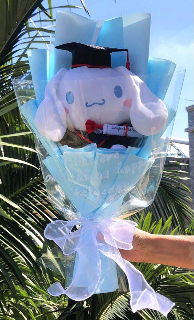 Sanrio Cinnamoroll Graduation Bear Bouquet, Hobbies & Toys, Stationery