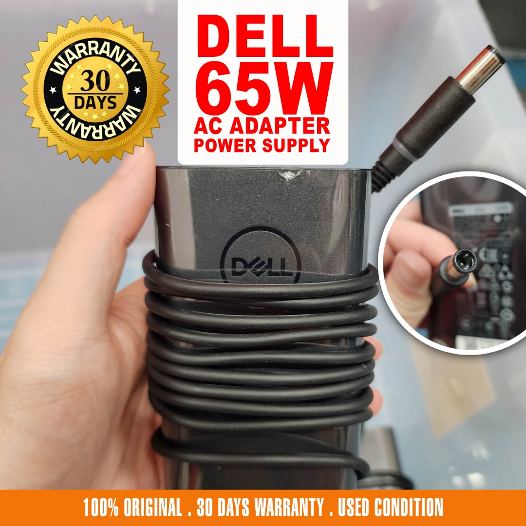 Chargeur Dell 65W – Adaptateur Secteur 19.5V 3.34A, Modèle DA65NM130, Fiche UK, Occasion