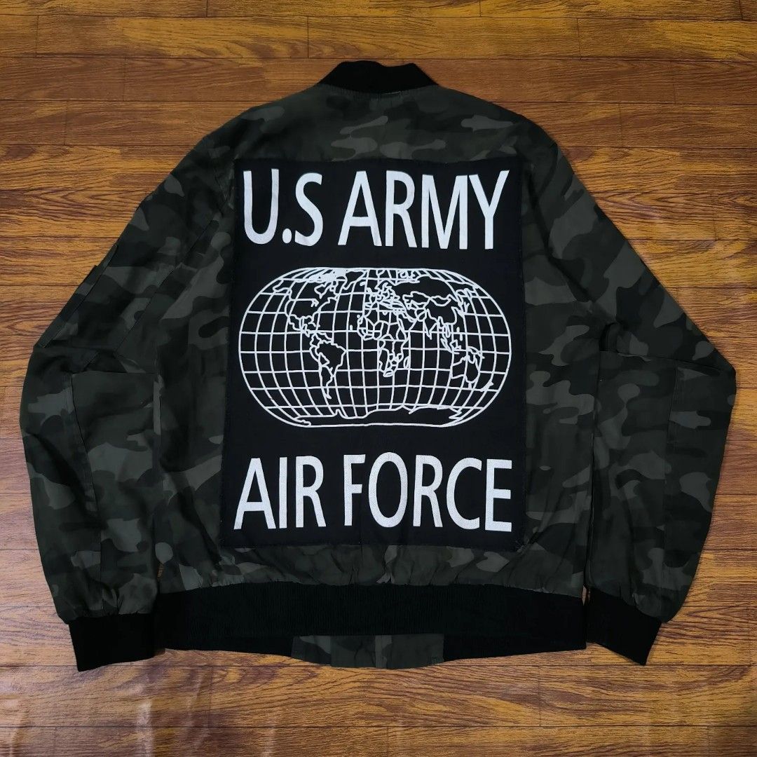 SHINE BOMBER CAMO US ARMY AIR FORCE JACKET ORIGINAL SECOND, Fesyen