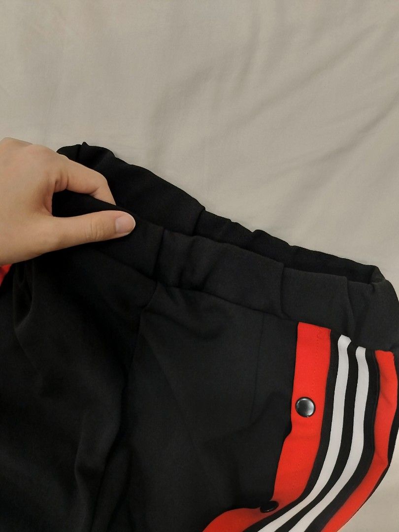 Women s side snap shop track pants