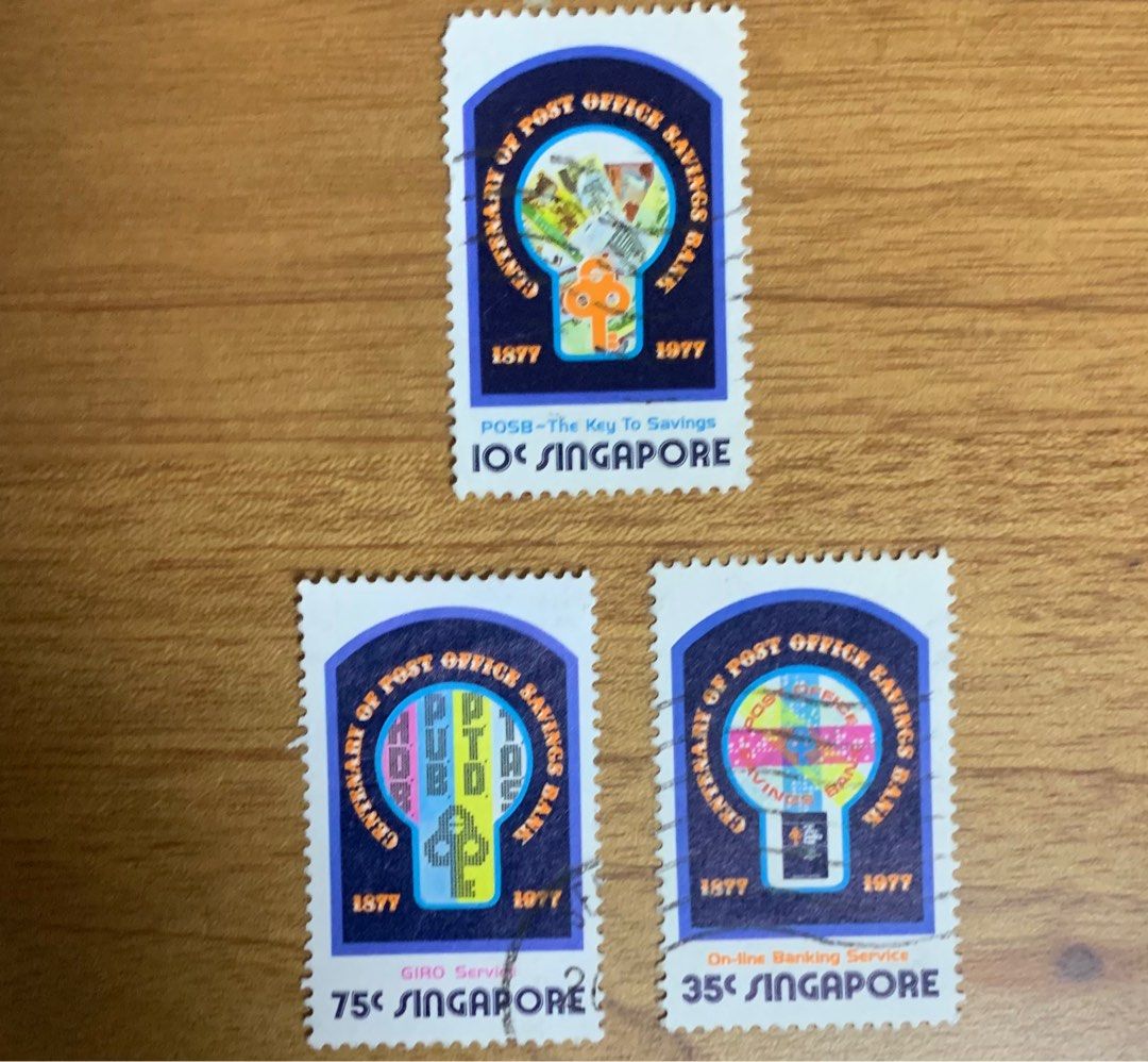Singapore stamps 1977 POSB centenary set postally used, Hobbies & Toys