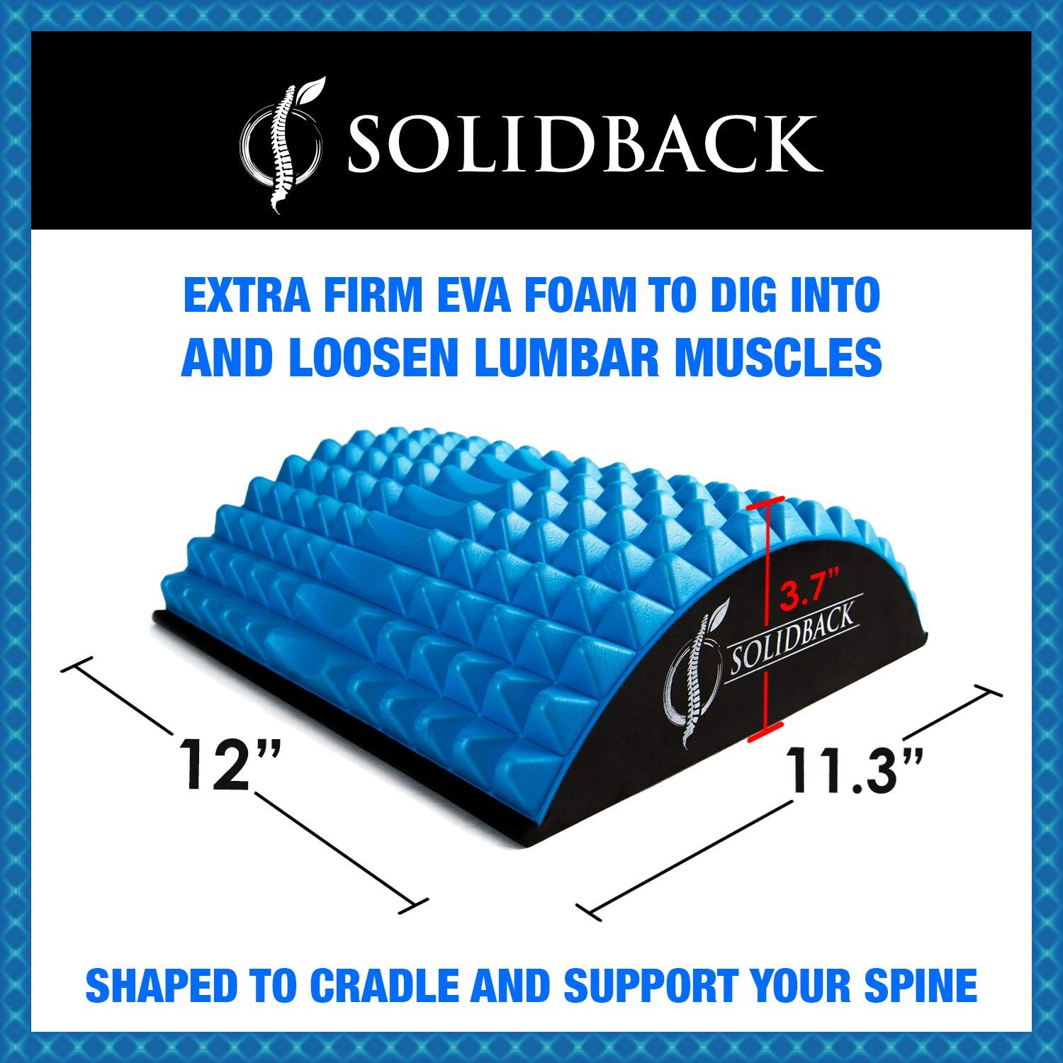 SOLIDBACK Lower Back Pain Relief Treatment Stretcher Chronic Lumbar Support Herniated Disc Sciatica Nerve Spinal Stenosis Posture