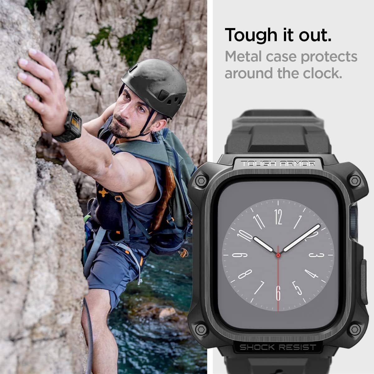Spigen Tough Armor Pro Metal Designed for Apple Watch 8 7 45mm