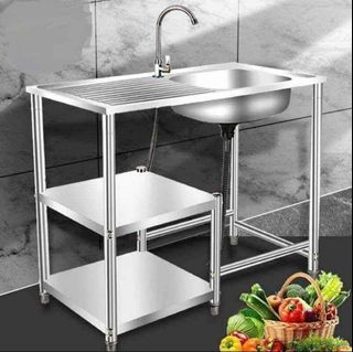 STAINLESS PORTABLE KITCHEN SINK