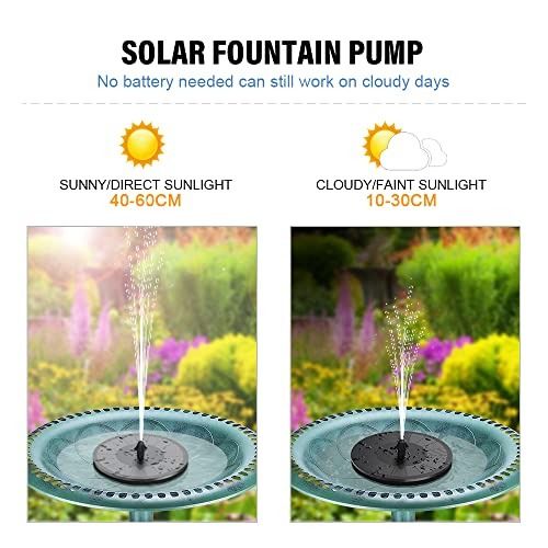 [Stockist.SG] Solar Fountain Pump,3.5W Solar Powered Water Feature,Bird