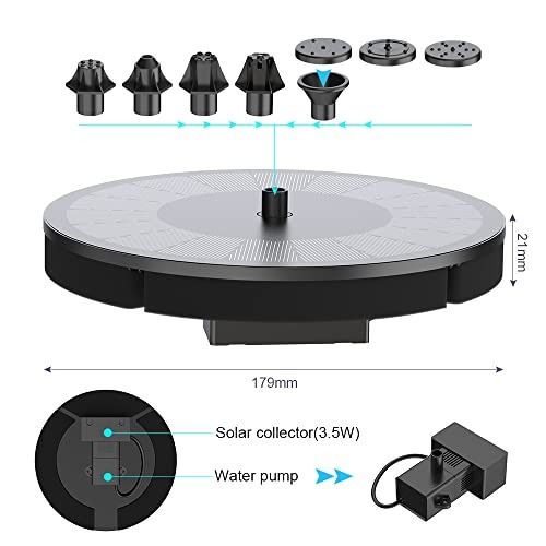 [Stockist.SG] Solar Fountain Pump,3.5W Solar Powered Water Feature,Bird