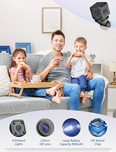YOHOOLYO Mini Spy Camera Hidden Camera Surveillance Cam Wifi 1080P