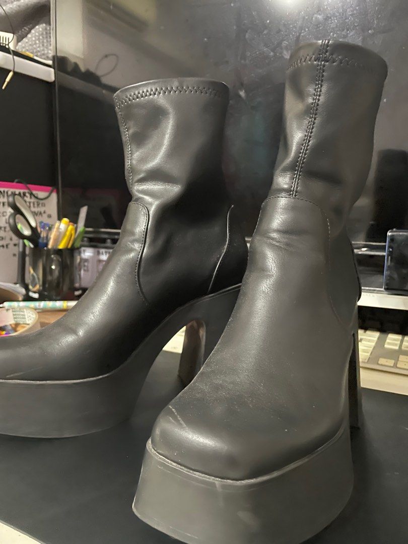Pull and bear platform boots on sale