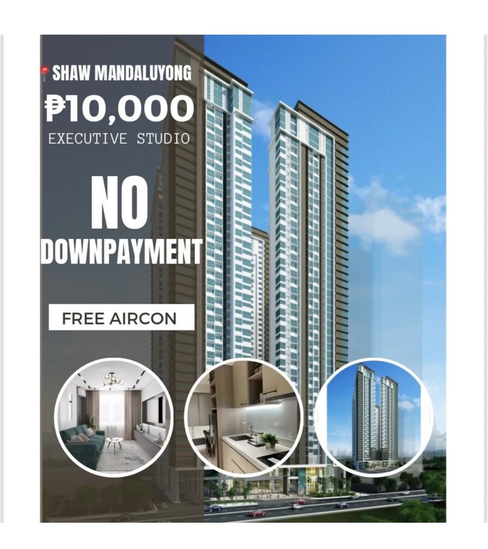 STUDIO 10k mo. NO DP Rent to Own Mandaluyong Condo in Shaw BGc Manila