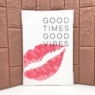 STUPELL HOME DECOR Good Times Good Vibes Lip Print Wall Art Decor Display