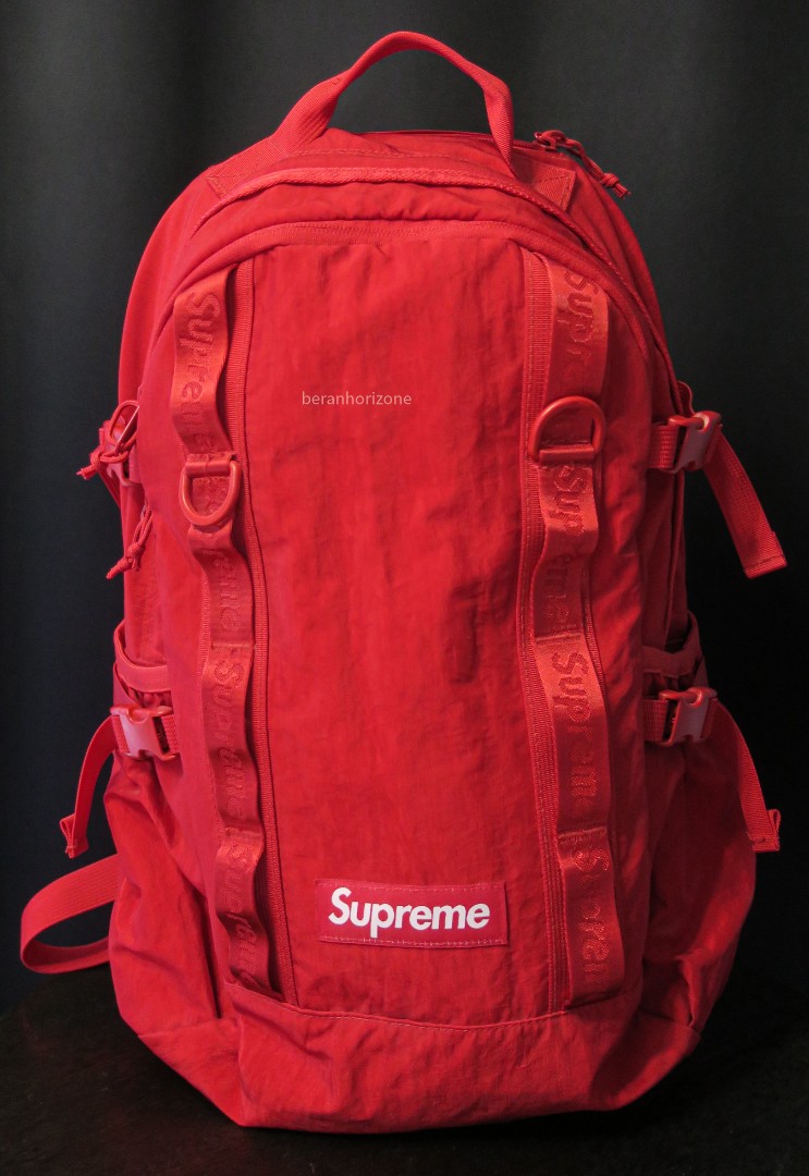 Supreme Backpack FW20 Black Red Legit Authentic, Men's Fashion