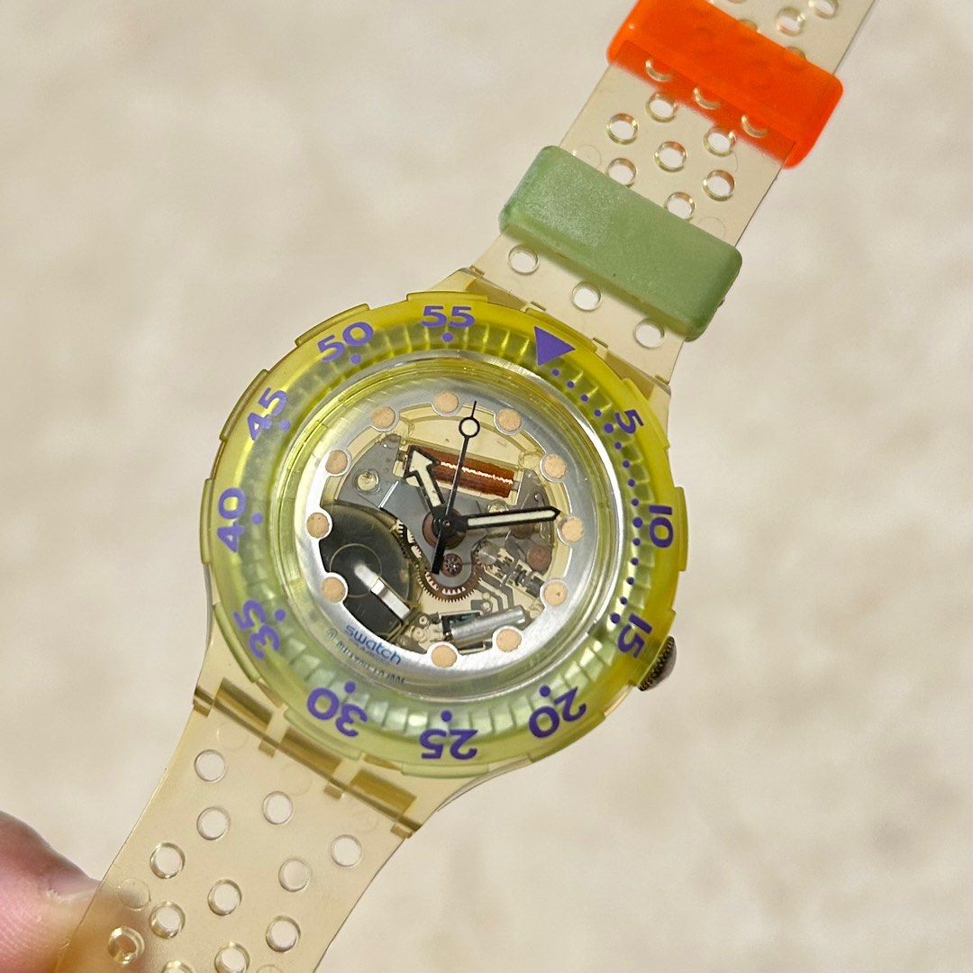 Swatch Scuba Jelly Bubbles 1992, Luxury, Watches on Carousell