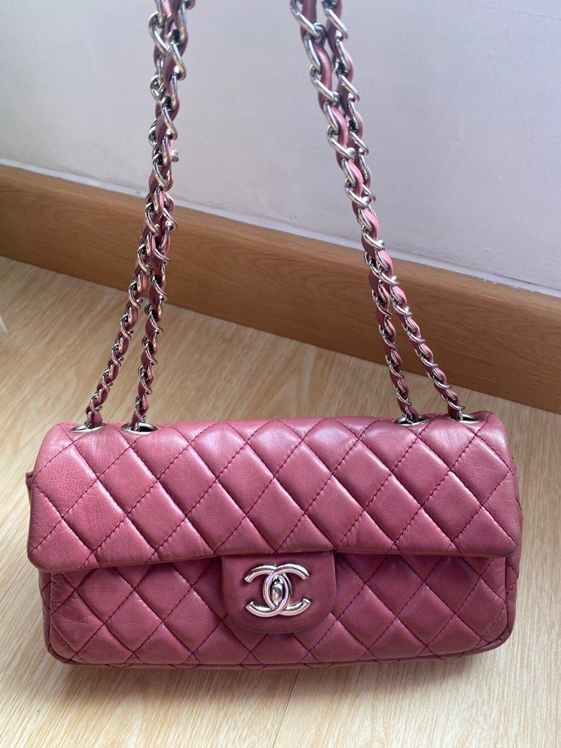 Tas Authentic Chanel Bag Flap Medium Lamb SHW Seri 12 Rare Original
