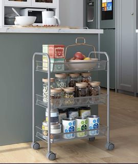 Three (3) Tiers Kitchen Shelf / Storage with Wheel (movable) / Utility Cart