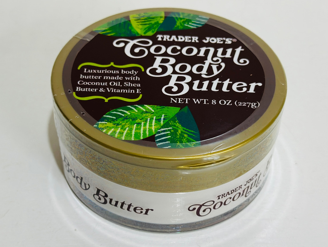 TRADER JOE'S COCONUT BODY BUTTER w/ COCONUT OIL, SHEA BUTTER & VITAMIN