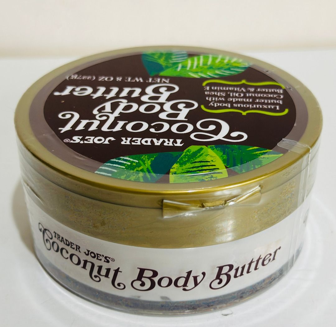 TRADER JOE'S COCONUT BODY BUTTER w/ COCONUT OIL, SHEA BUTTER & VITAMIN