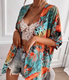 Tropical Print Kimono