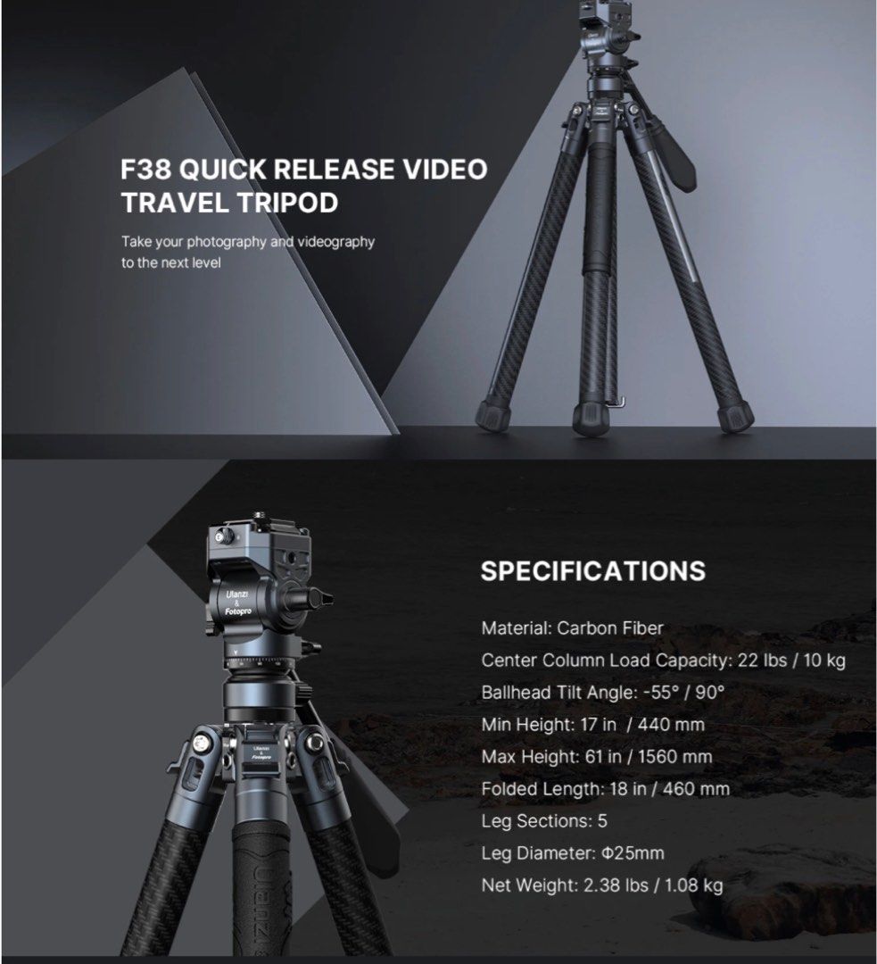 Ulanzi & COMAN ZeroX / ZeroY / ZeroF38 / Xaircross f38 Travel