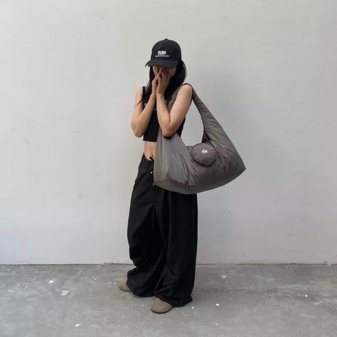Unisex Nylon Gorpcore Style Puffer Sling Bag, Men's Fashion, Bags ...