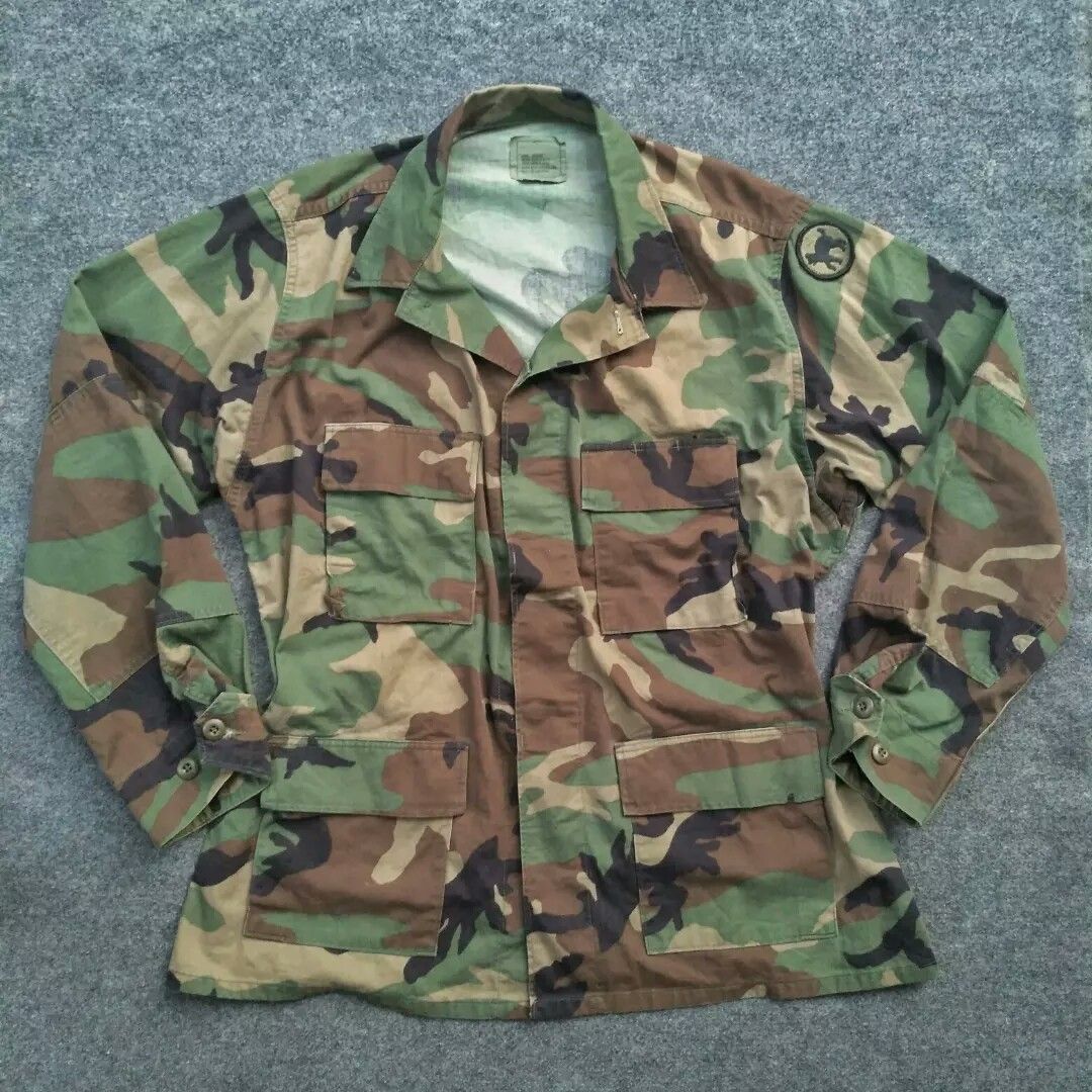 US Army BDU Field Jacket Woodland Camouflage Pattern 80's on Carousell