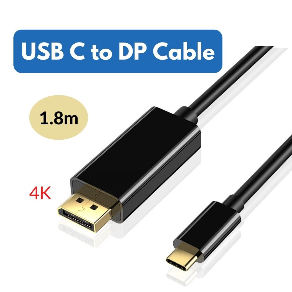 USB C to Displayport Cable Type C to DP Adapter 4K 60Hz Display Port to USB C for Laptop MB Pad