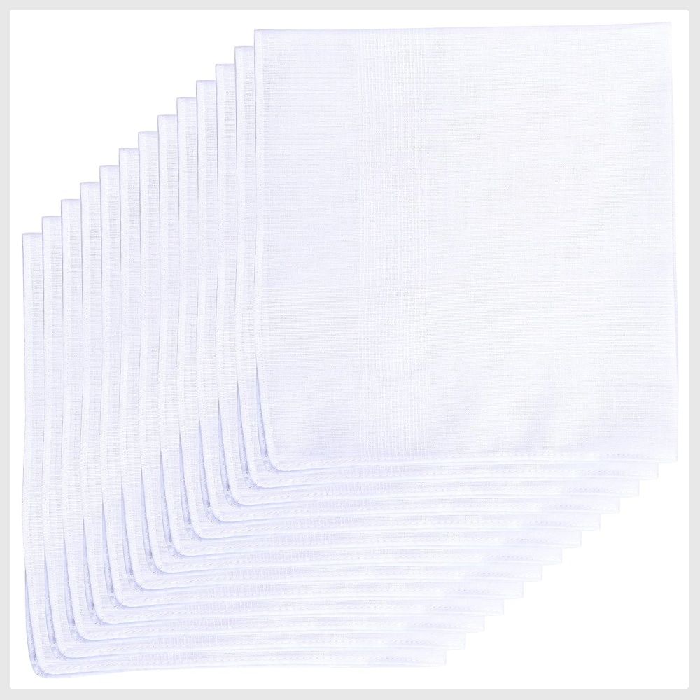 Van Heusen 13 Pack Men s Fine Handkerchiefs White