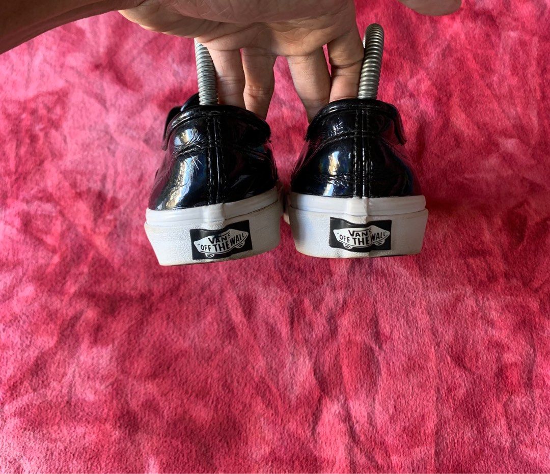 Black patent 2025 leather vans