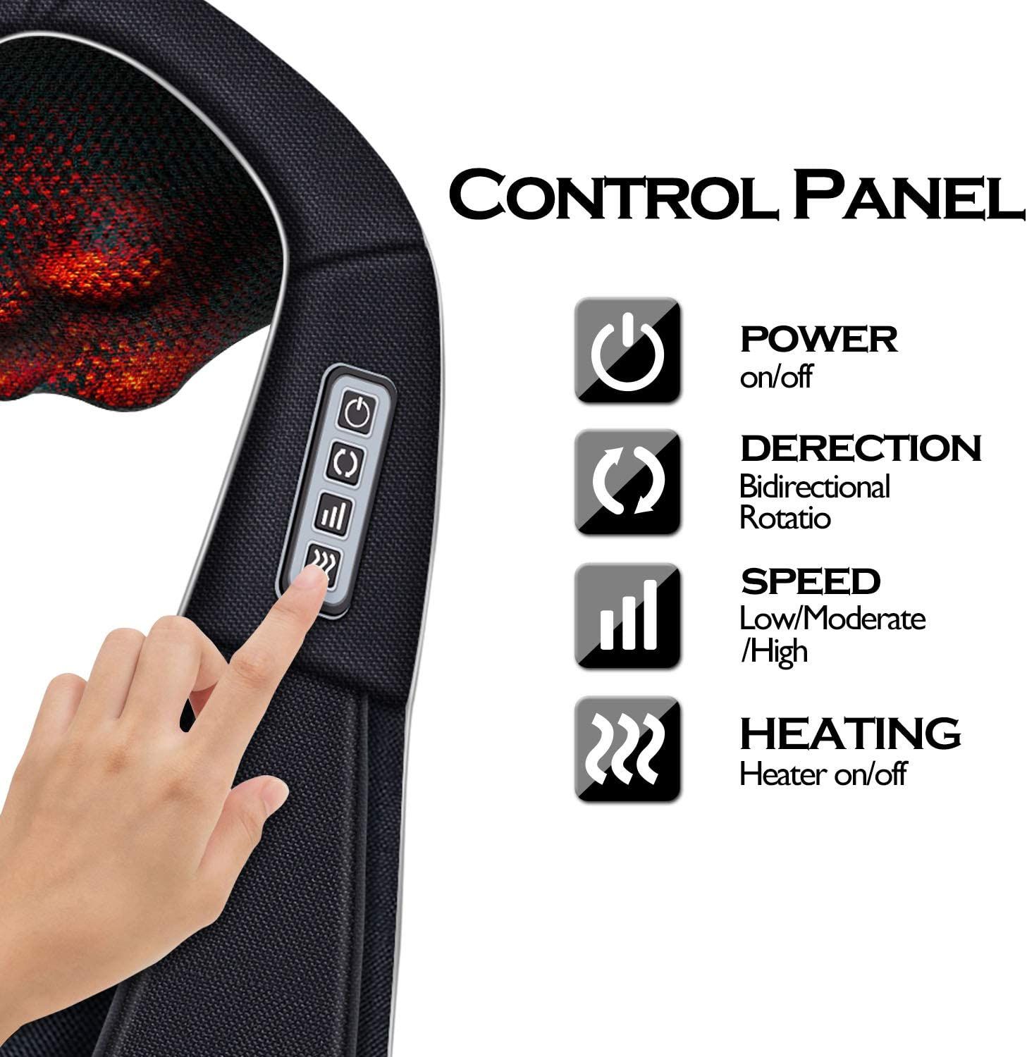 Viktor jurgen massage pillow shiatsu deep kneading neck shoulder back foot massager with heat top