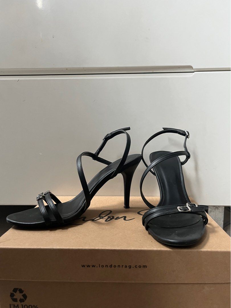 VINCCI black strappy dance heels dinner Women s Fashion Footwear