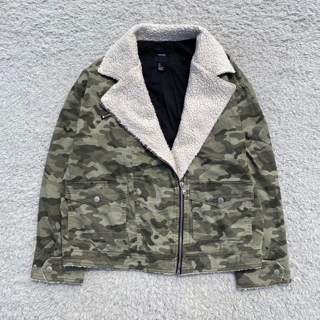 Vintage jacket forever 21 camouflage camo jacket ramones