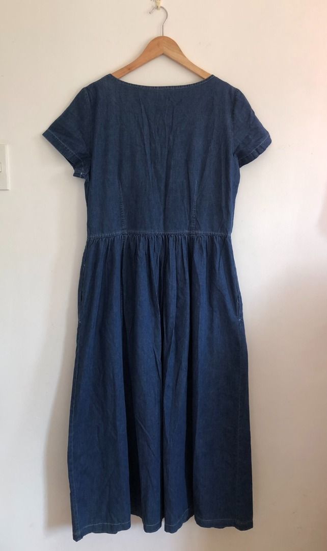 Vintage Laura Ashley Denim Dress on Carousell