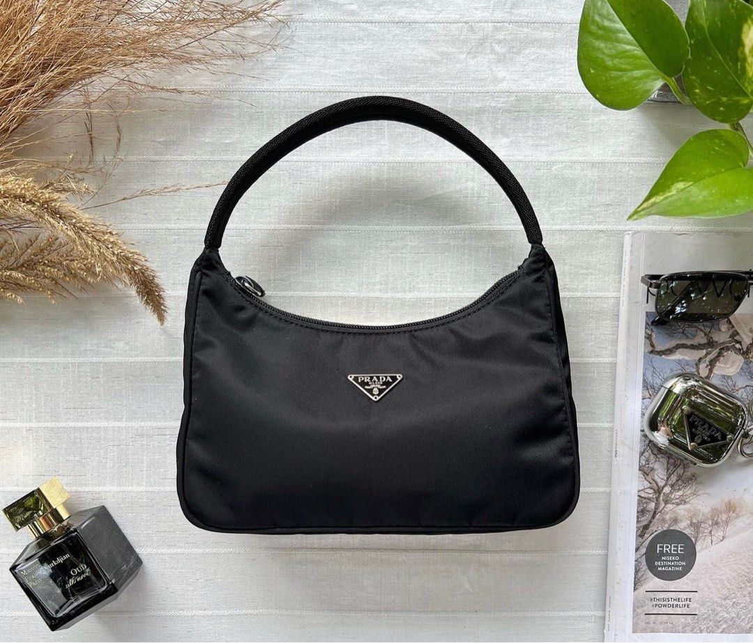 Prada tessuto nylon cheap mini hobo bag