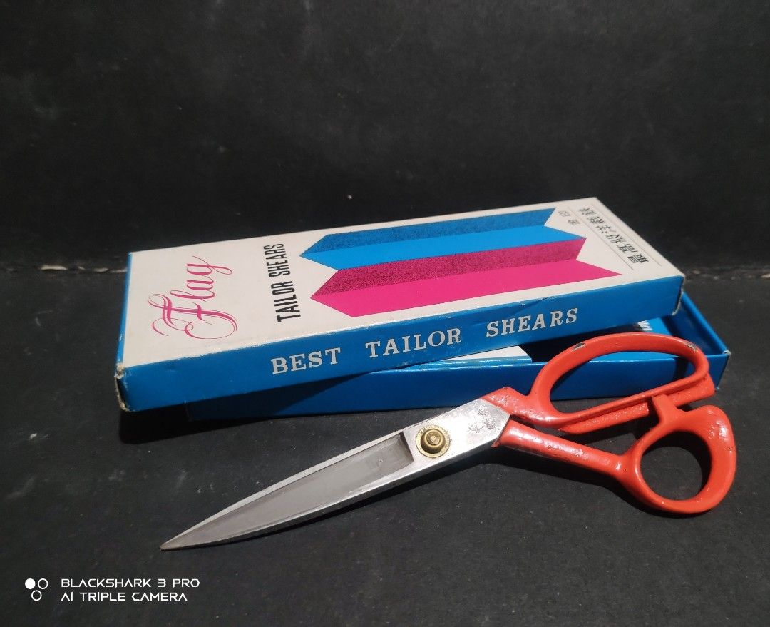 Vintage Tailor shears / scissors from Japan with box (Category: Craft Supplies & Tools) located in Davao. Submitted by harrygoph (Listing ID 1239073720, Image 1). Description: Vintage Tailor shears / scissors from Japan with box Item is new Item is sharp With box Vintage Full metal body.