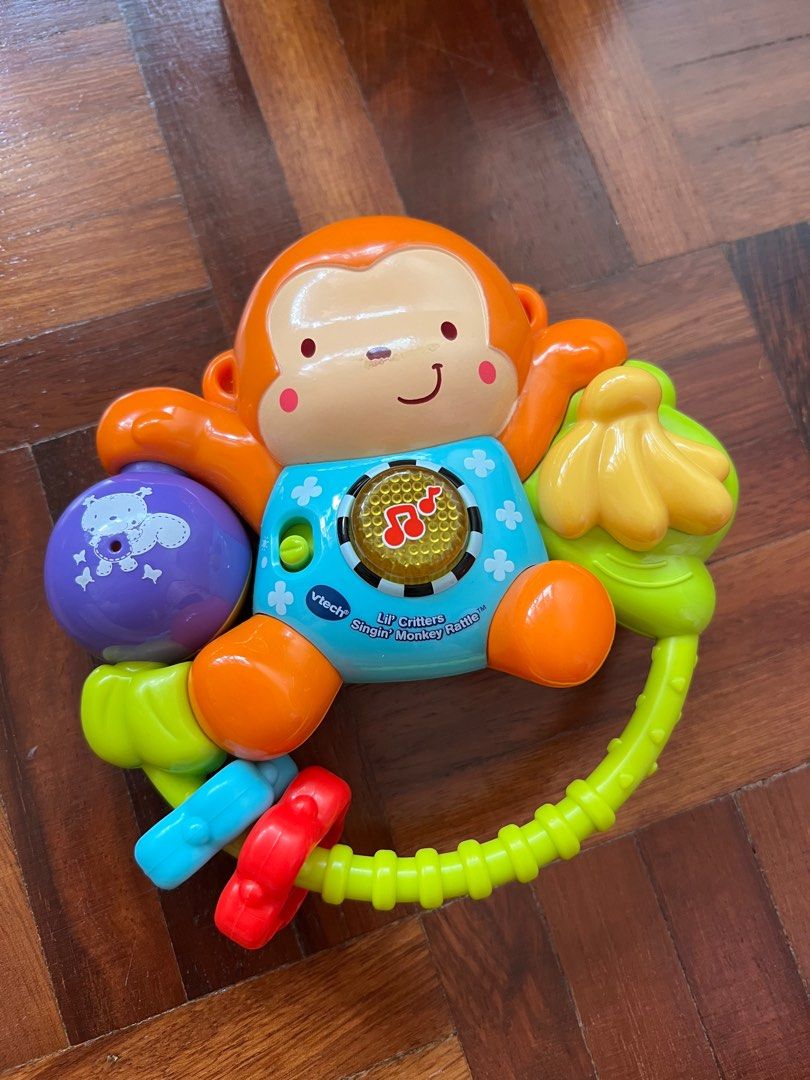 VTech Swing Shake Monkey Rattle Baby Rattles with Music and Lights Baby Toys 3 months Baby Toys