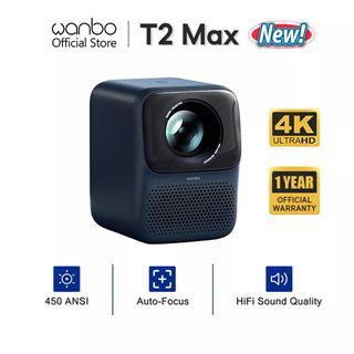 Wanbo T2 Max Portable Projector 1080P 4K Decode Android 9.0 Bluetooth Phone Mirror 3W Speaker Office at 33% off!
