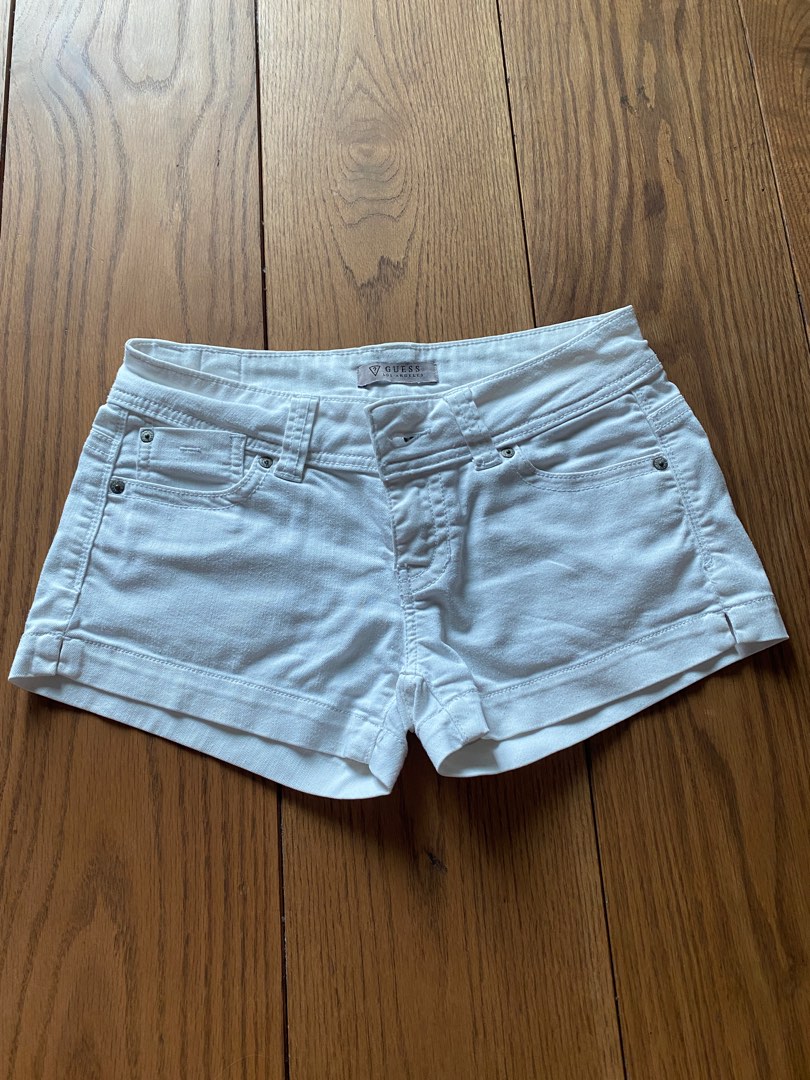 Guess white outlet shorts