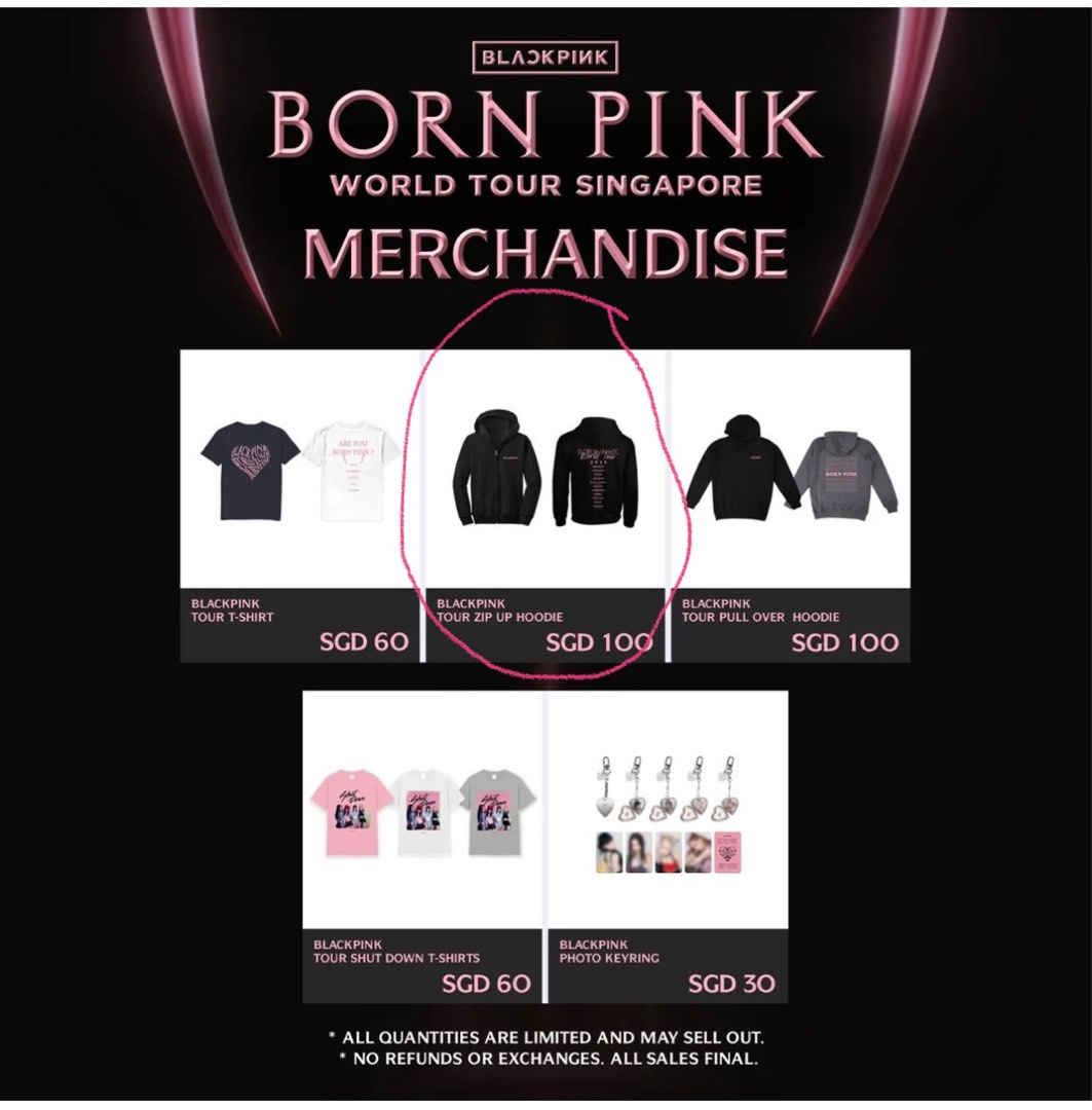 Blackpink concert hoodie sale
