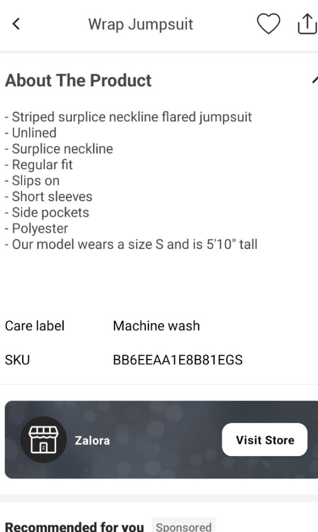 ZALORA Wrap Jumpsuit, Women's Fashion, Dresses Sets, Dresses on