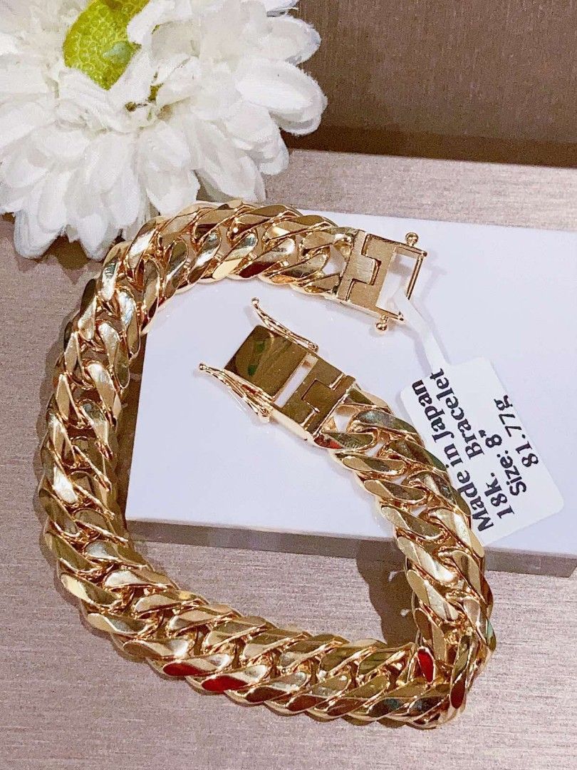 Antique Edwardian Old Cut Diamond, Platinum, and 18k Gold Link Bracelet
