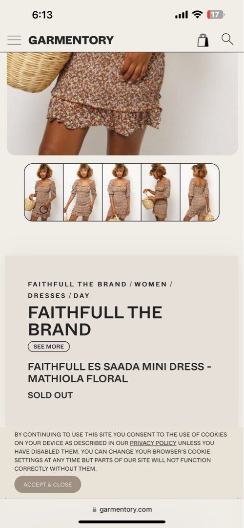 230 Faithfull Es Saada Mini Dress in Mathiola Floral Print