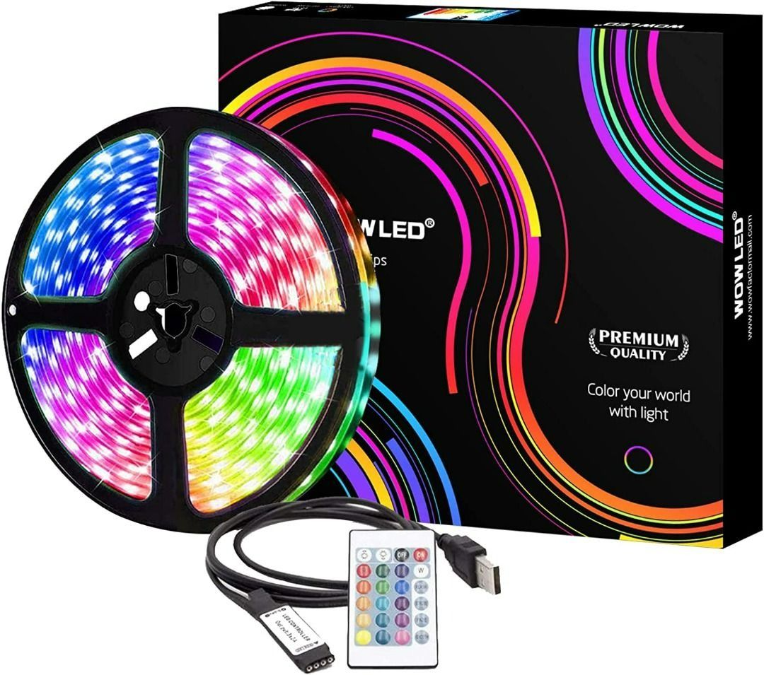 2942 WOWLED RGB LED TV BACKLIGHT 2M 60LEDS USB POWERED MULTI