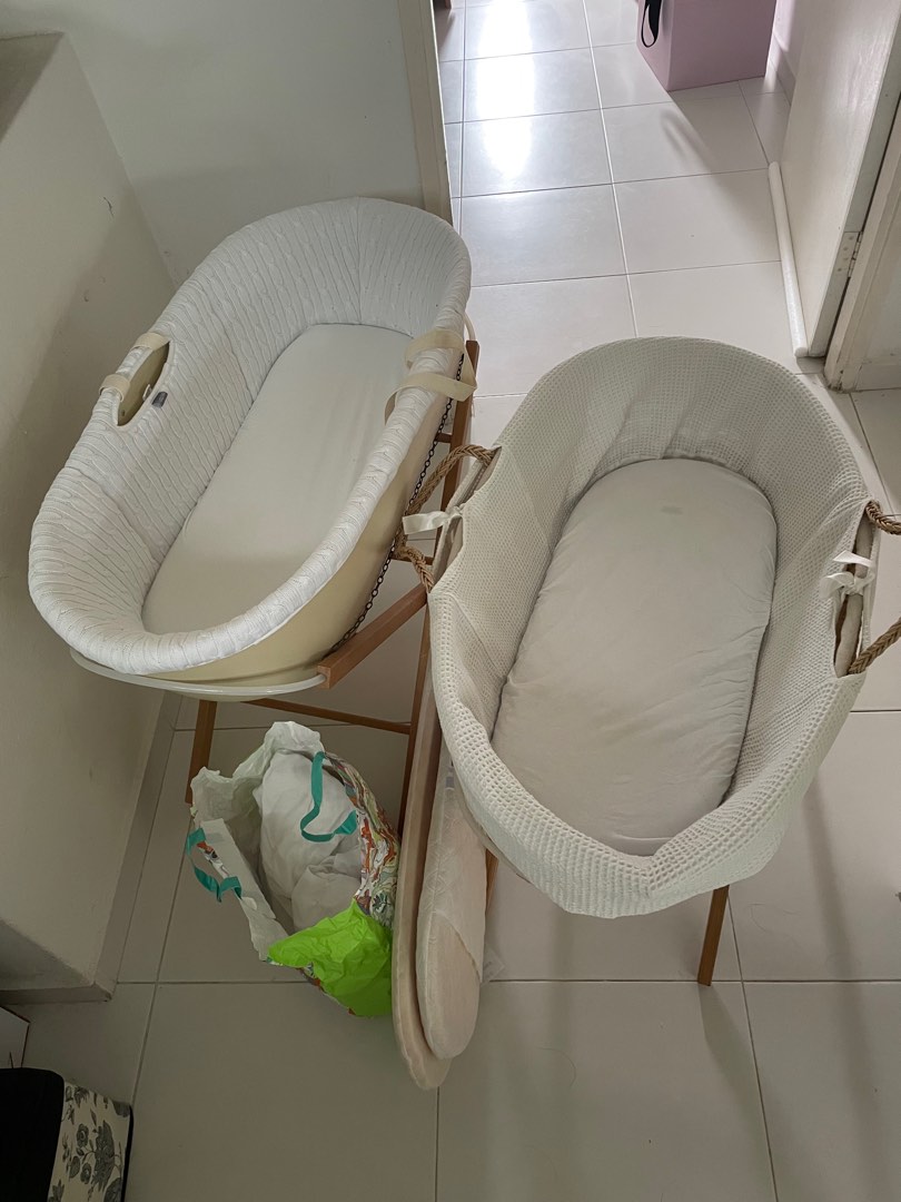 2 Moses basket with stand ., Babies & Kids, Baby Nursery & Kids