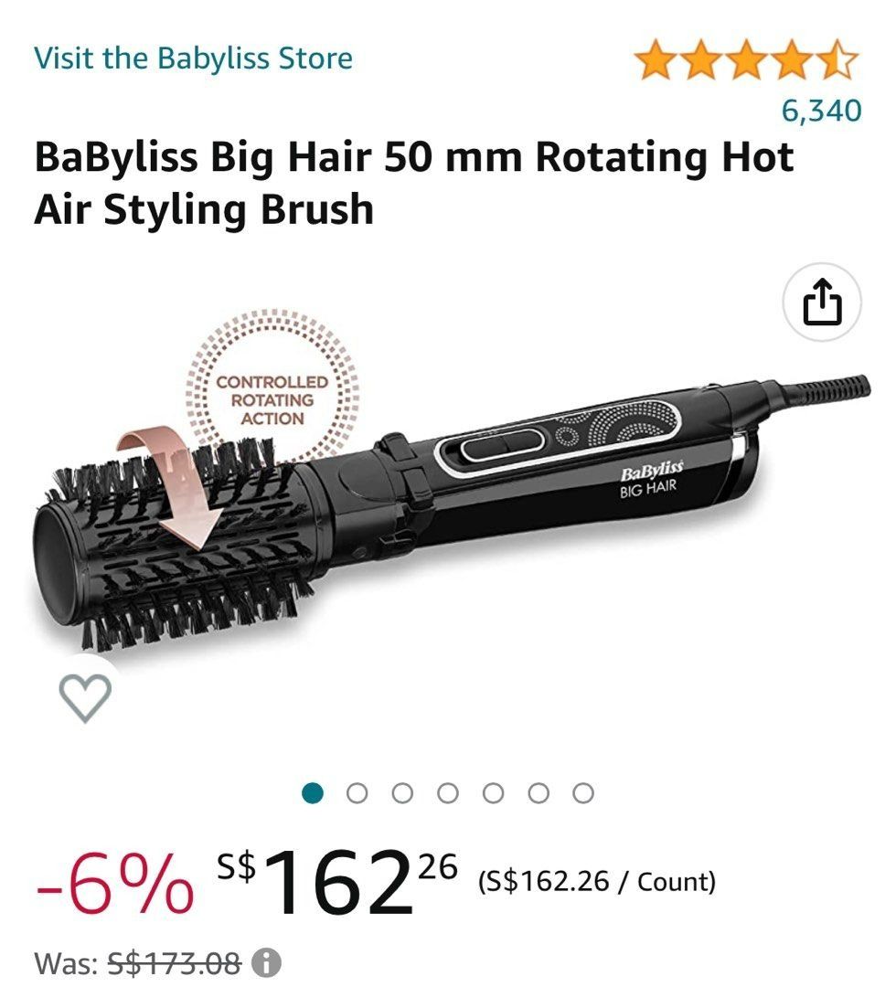 3539 Babyliss big hair rotating hot air brush