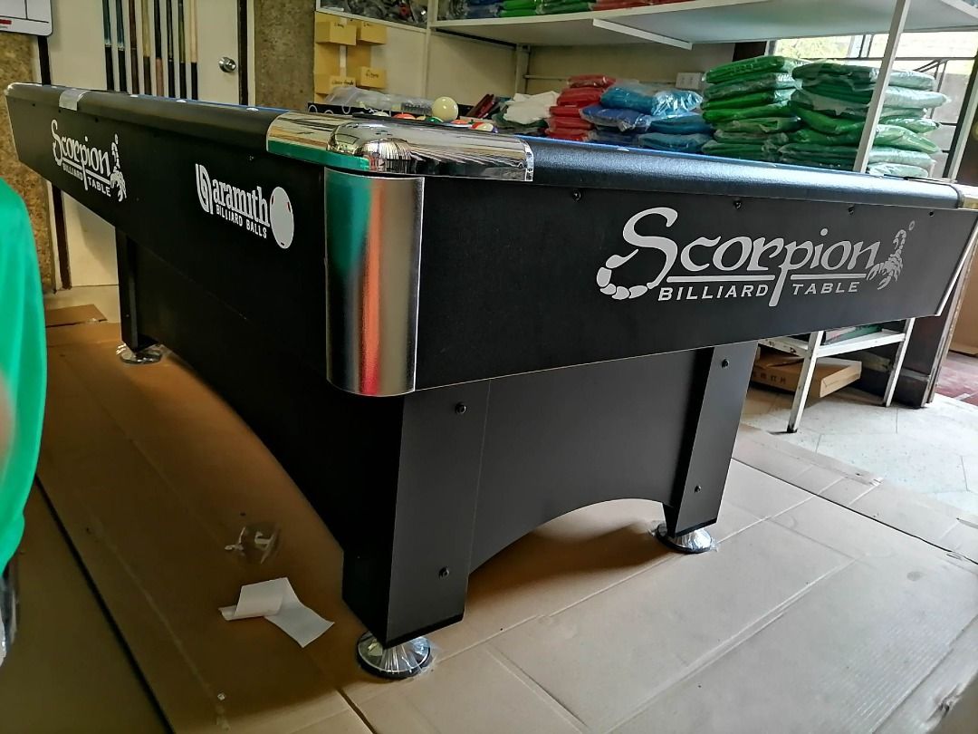 4x8ft Junior Brandnew Black Billiard table (Category: Billiards and Bowling) located in San Pablo. Submitted by reyesbilliardsandaccessories_ (Listing ID 1239156226, Image 3). Description: Brandnew 4x8ft Black Billiard table ▶️ Specification: ✔Pocket: Autoball ✔Sidings: MDF (medium density fibre-board) ✔Slate: MDF (medium density fibre-board) ✔Adjustable leg leveler ✔Corner&side pocket: Metal ▶️ Accessories included ✔Table Cloth [Blue] ✔1 Set. Au