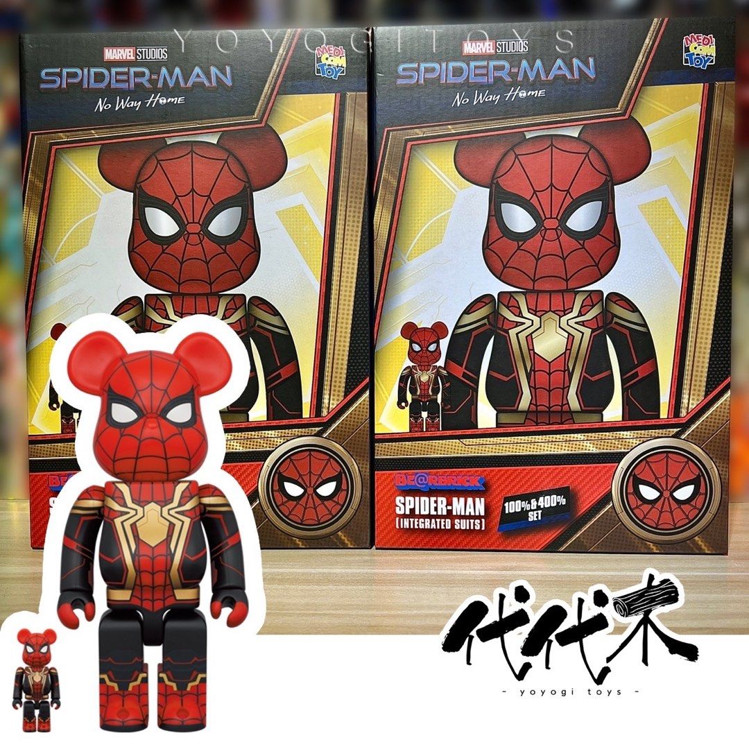 現貨BE@RBRICK SPIDER-MAN INTEGRATED SUIT 100％ & 400％ MEDICOM