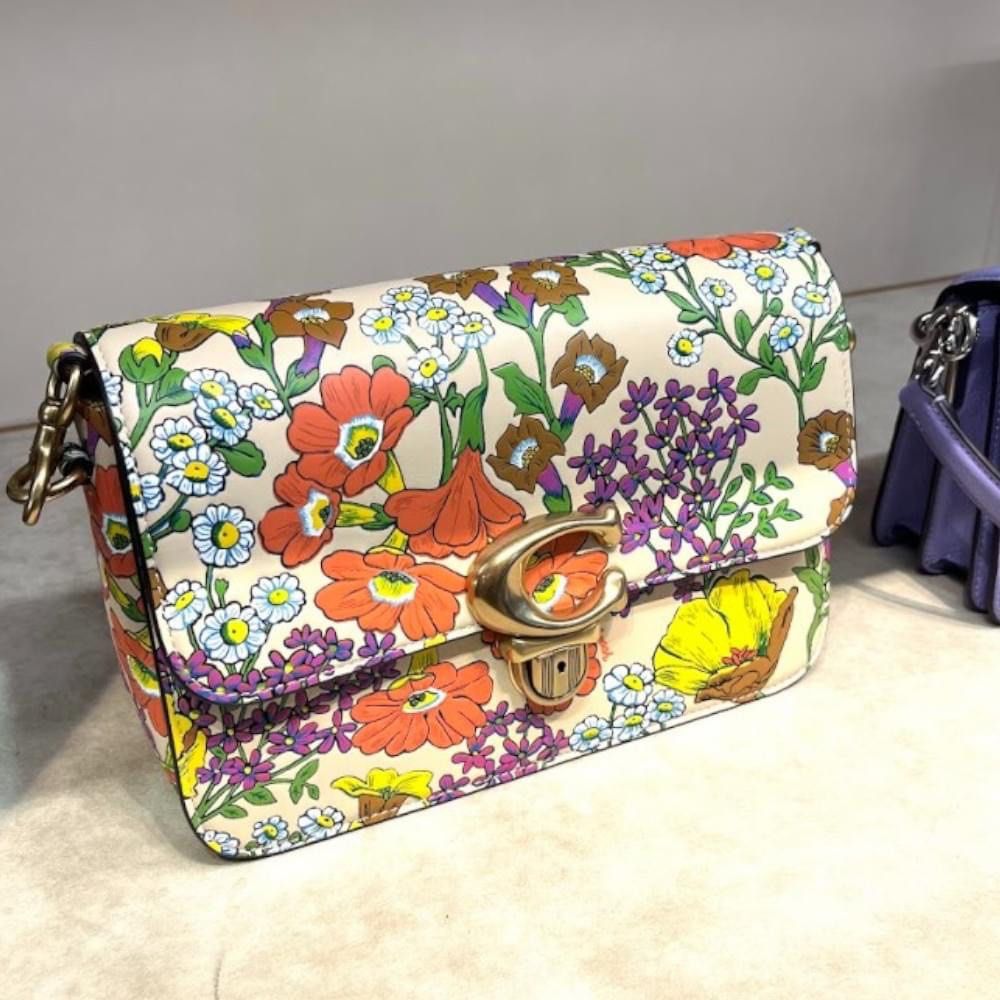 Coach floral crossbody top