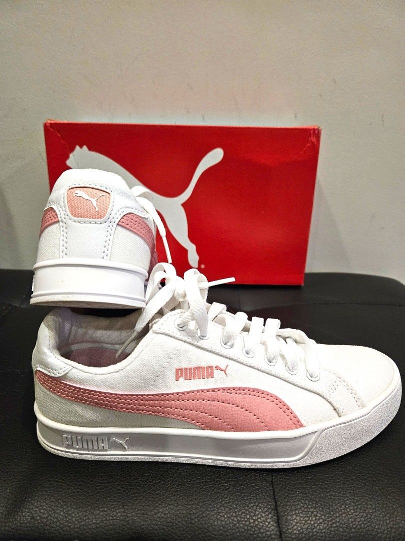 Puma smash 2024 vulc white pink